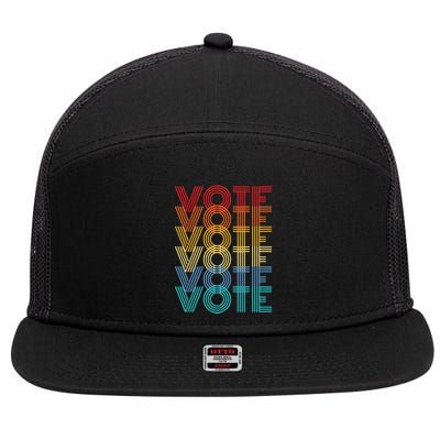 Vote Retro Election Voter 7 Panel Mesh Trucker Snapback Hat