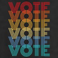 Vote Retro Election Voter 7 Panel Mesh Trucker Snapback Hat
