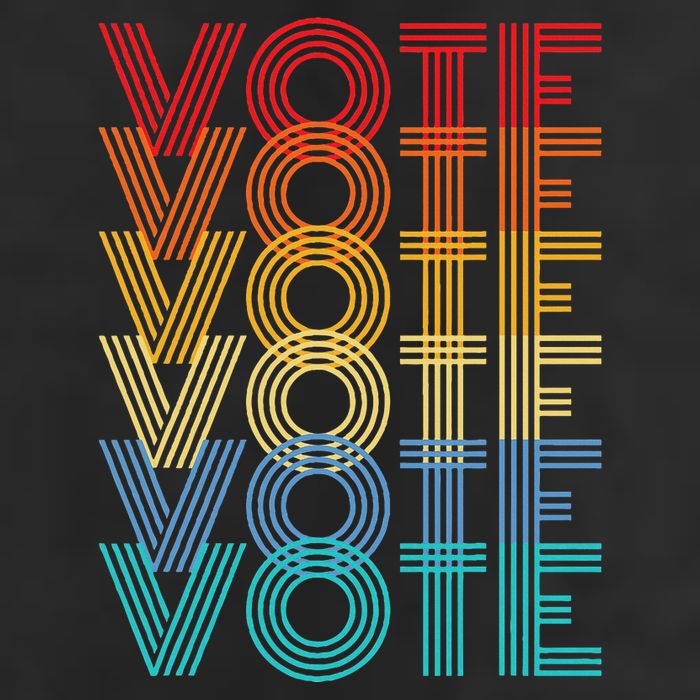 Vote Retro Election Voter 7 Panel Mesh Trucker Snapback Hat