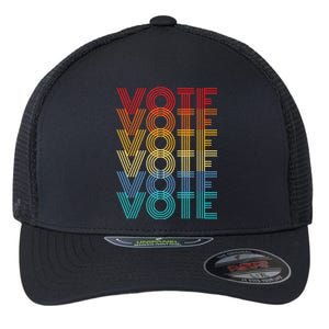 Vote Retro Election Voter Flexfit Unipanel Trucker Cap