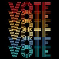 Vote Retro Election Voter Cooling Performance Crew T-Shirt
