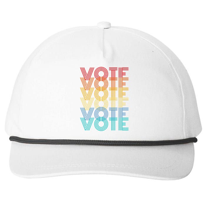 Vote Retro Election Voter Snapback Five-Panel Rope Hat