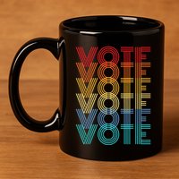 Vote Retro Election Voter 11oz C Handle Ceramic Mug