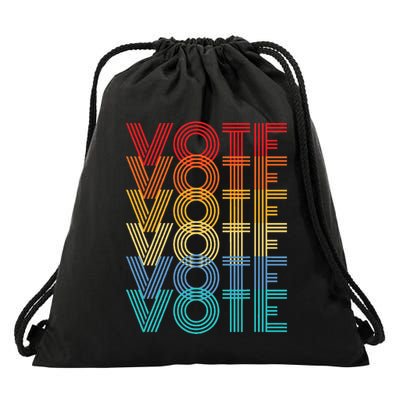 Vote Retro Election Voter Drawstring Bag