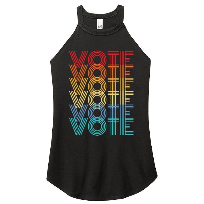 Vote Retro Election Voter Women's Perfect Tri Rocker Tank