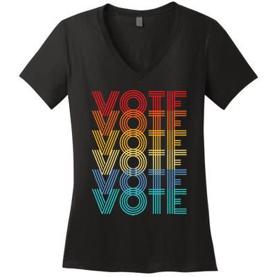 Vote Retro Election Voter Women's V-Neck T-Shirt