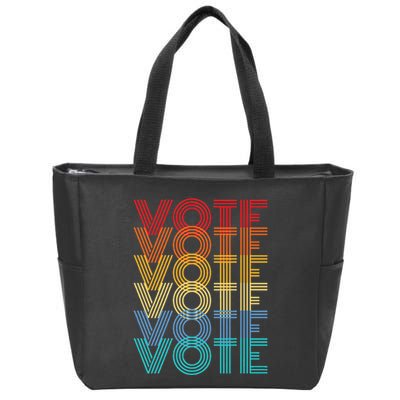 Vote Retro Election Voter Zip Tote Bag