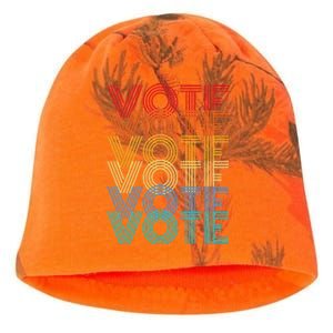 Vote Retro Election Voter Kati - Camo Knit Beanie