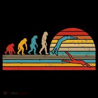 Vintage Retro Evolution Funny Swimmer Swimmer Swim Lover Poster