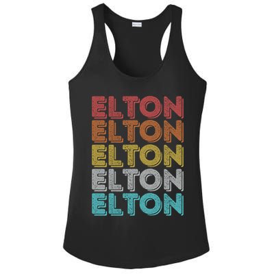 Vintage Retro Elton Gift Ladies PosiCharge Competitor Racerback Tank