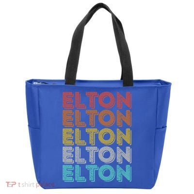 Vintage Retro Elton Gift Zip Tote Bag
