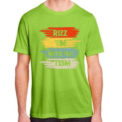 Vintage Rizz Em With The Tism Saying Autism Autistic Adult ChromaSoft Performance T-Shirt