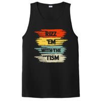 Vintage Rizz Em With The Tism Saying Autism Autistic PosiCharge Competitor Tank