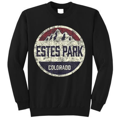 Vintage Retro Estes Park Colorado Mountain Circle Ski Sweatshirt