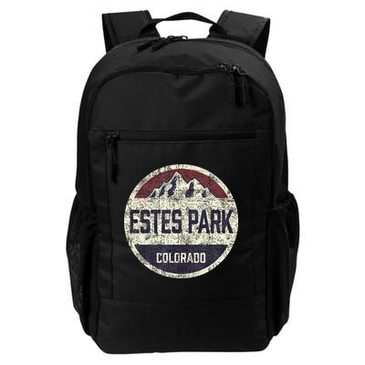 Vintage Retro Estes Park Colorado Mountain Circle Ski Backpack