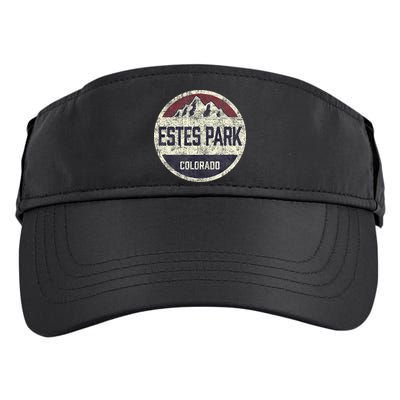 Vintage Retro Estes Park Colorado Mountain Circle Ski Adult Drive Performance Visor