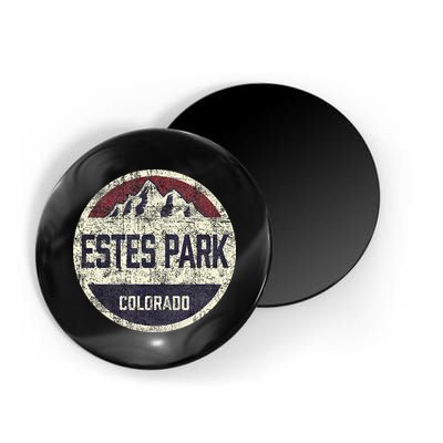 Vintage Retro Estes Park Colorado Mountain Circle Ski Magnet