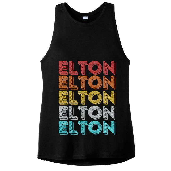 Vintage Retro Elton Ladies PosiCharge Tri-Blend Wicking Tank