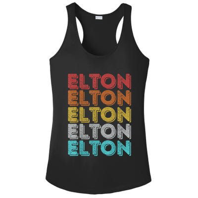 Vintage Retro Elton Ladies PosiCharge Competitor Racerback Tank