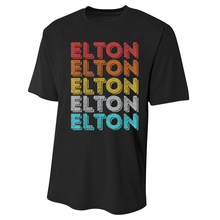 Vintage Retro Elton Performance Sprint T-Shirt