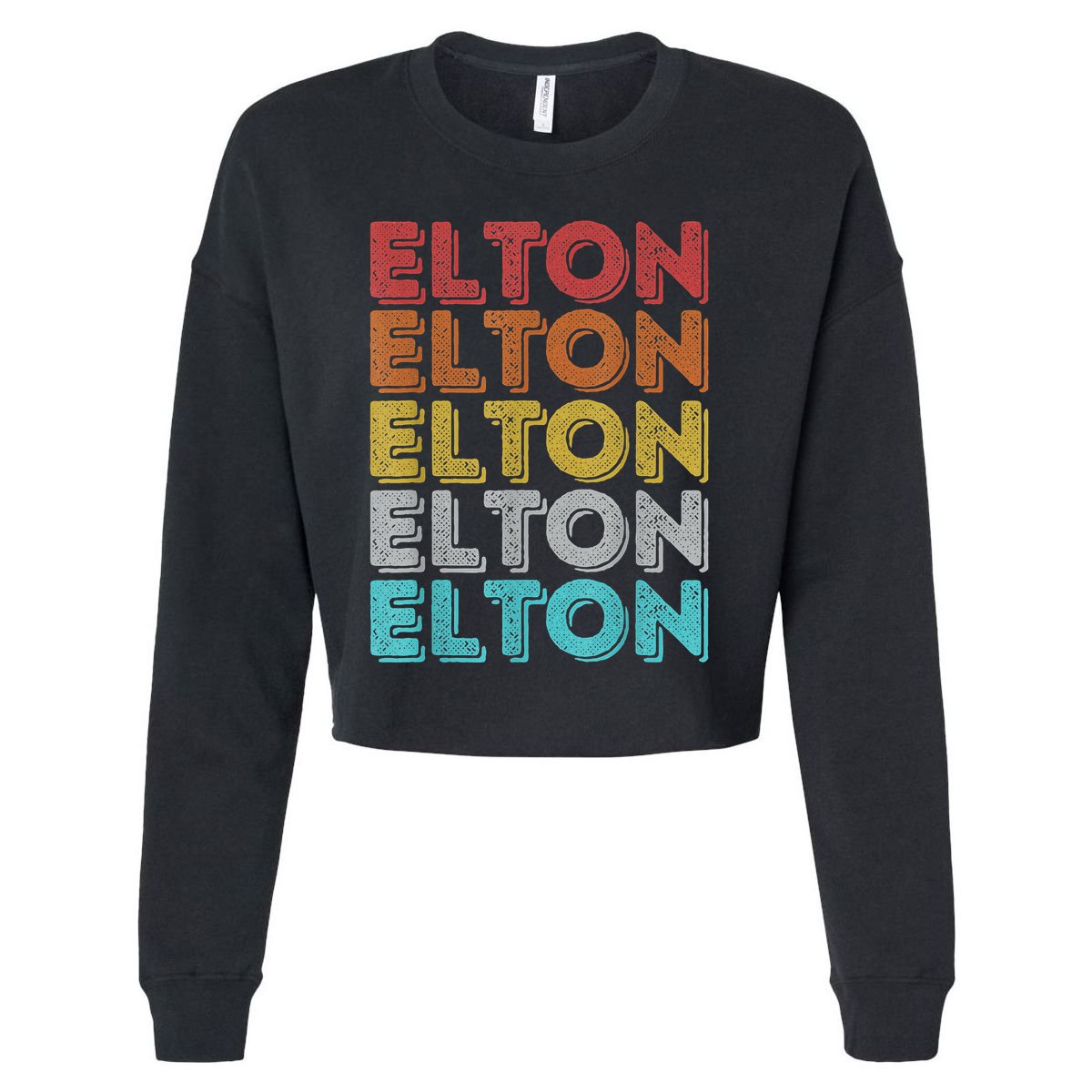 Vintage Retro Elton Cropped Pullover Crew
