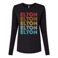 Vintage Retro Elton Womens Cotton Relaxed Long Sleeve T-Shirt