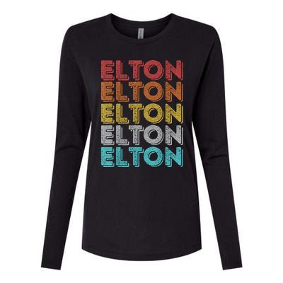 Vintage Retro Elton Womens Cotton Relaxed Long Sleeve T-Shirt