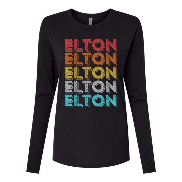 Vintage Retro Elton Womens Cotton Relaxed Long Sleeve T-Shirt