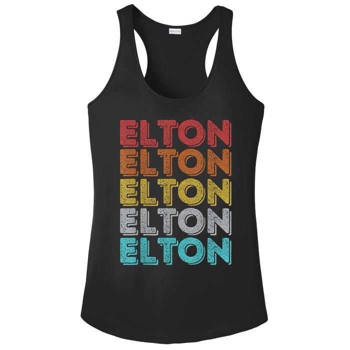 Vintage Retro Elton Ladies PosiCharge Competitor Racerback Tank