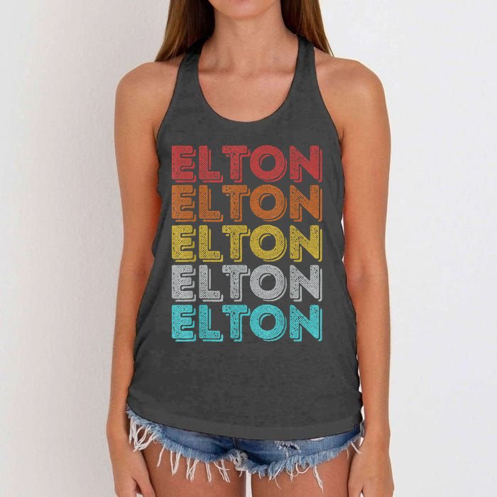 Vintage Retro Elton Women's Knotted Racerback Tank