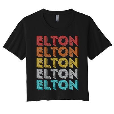 Vintage Retro Elton Women's Crop Top Tee