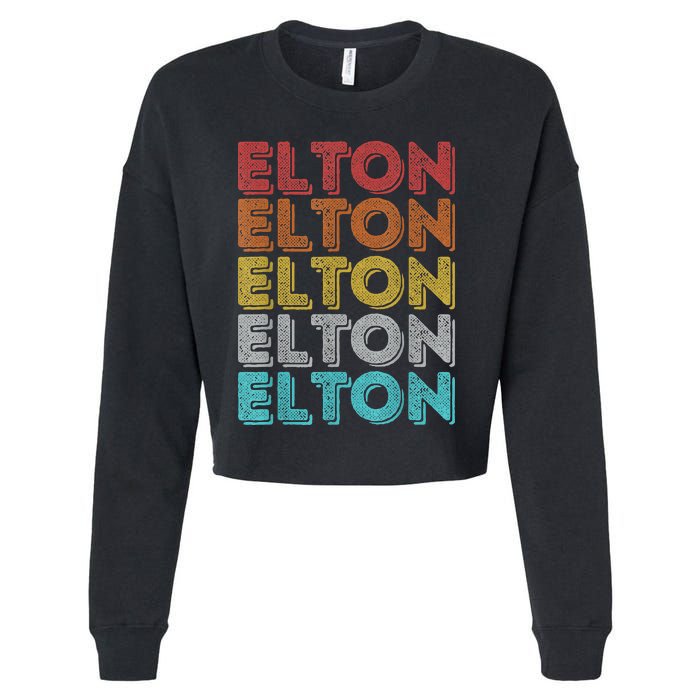 Vintage Retro Elton Cropped Pullover Crew