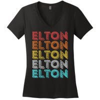 Vintage Retro Elton Women's V-Neck T-Shirt