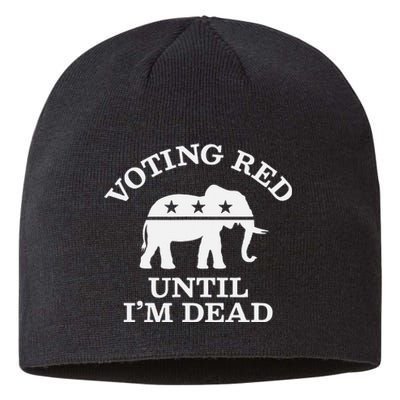 Vote Red Election Ballot Republican Raised Right Sustainable Beanie