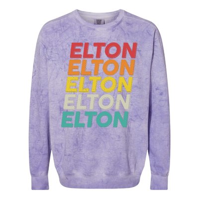 Vintage Retro Elton Colorblast Crewneck Sweatshirt