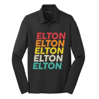 Vintage Retro Elton Silk Touch Performance Long Sleeve Polo