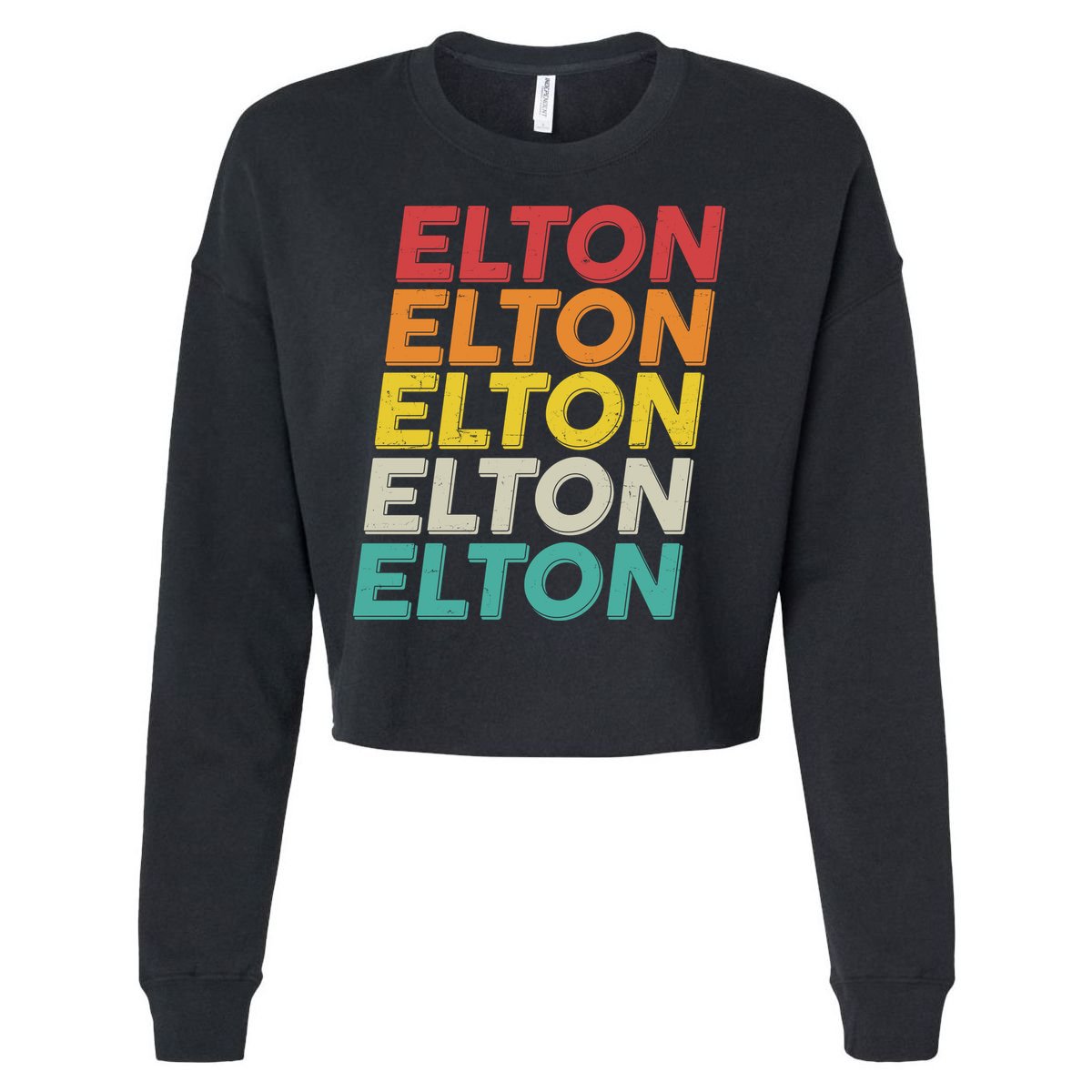 Vintage Retro Elton Cropped Pullover Crew