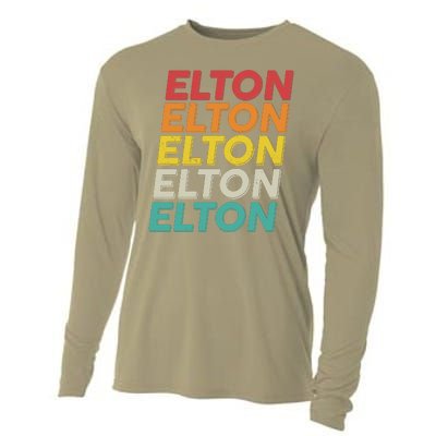 Vintage Retro Elton Cooling Performance Long Sleeve Crew