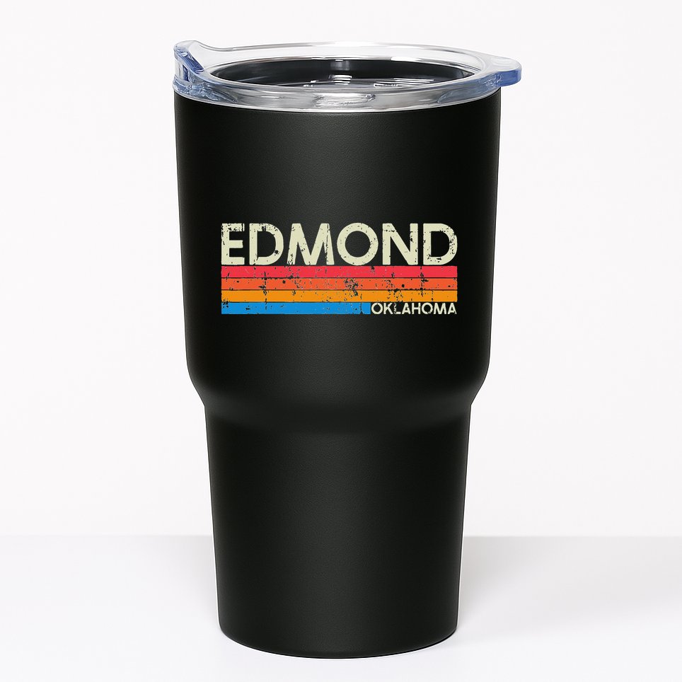 Vintage Retro Edmond Oklahoma Distressed Tumbler