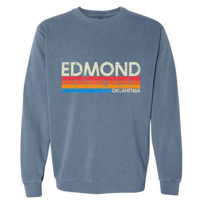 Vintage Retro Edmond Oklahoma Distressed Garment-Dyed Sweatshirt