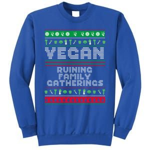 Vegan Ruining Family Gatherings Funny Plant Based Christmas Cute Gift Sweatshirt