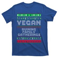 Vegan Ruining Family Gatherings Funny Plant Based Christmas Cute Gift T-Shirt