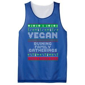 Vegan Ruining Family Gatherings Funny Plant Based Christmas Cute Gift Mesh Reversible Basketball Jersey Tank