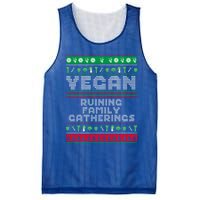 Vegan Ruining Family Gatherings Funny Plant Based Christmas Cute Gift Mesh Reversible Basketball Jersey Tank