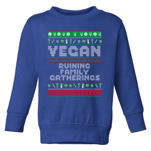 Vegan Ruining Family Gatherings Funny Plant Based Christmas Cute Gift Toddler Sweatshirt