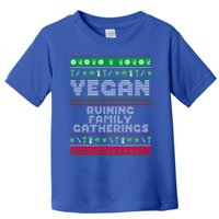 Vegan Ruining Family Gatherings Funny Plant Based Christmas Cute Gift Toddler T-Shirt