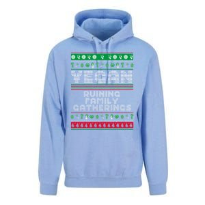 Vegan Ruining Family Gatherings Funny Plant Based Christmas Cute Gift Unisex Surf Hoodie