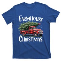 Vintage Red Farmhouse Christmas Truck With Tree Graphic Meaningful Gift T-Shirt