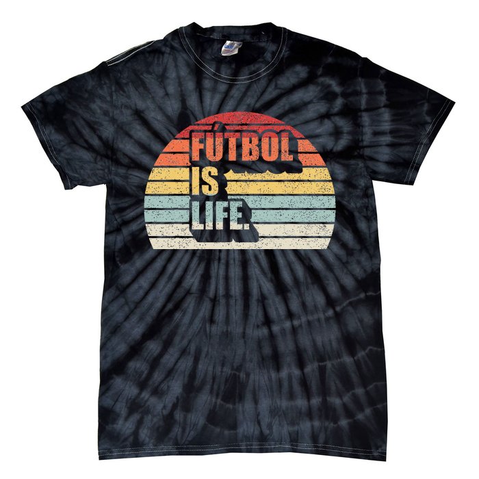 Vintage Retro Futbol Is Life Tie-Dye T-Shirt