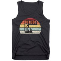 Vintage Retro Futbol Is Life Tank Top